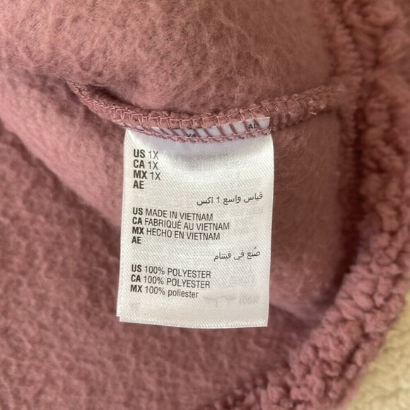 Style & Co NWT Solid Half-Zip Fleece Pullover in Purple Size 1X NEW - Picture 7 of 11